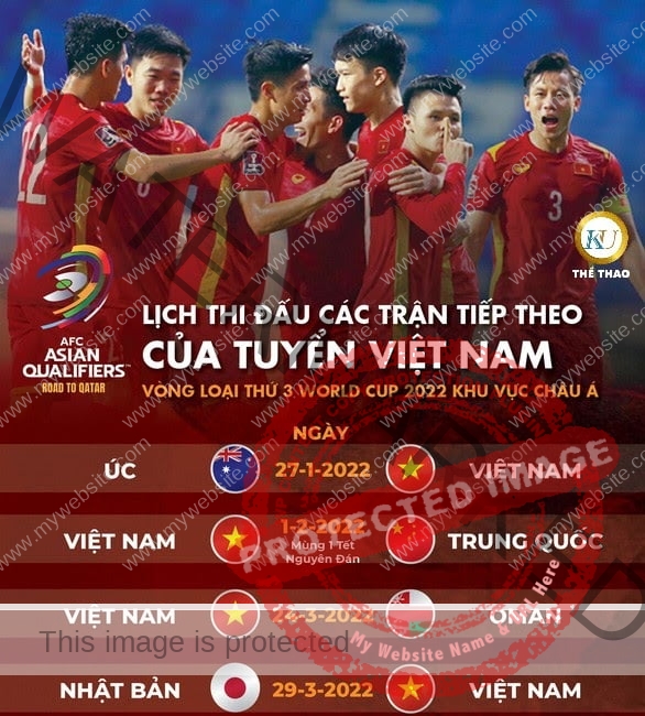 Lịch thi đấu bóng đá Việt Nam các trận tiếp theo tại World Cup 2022